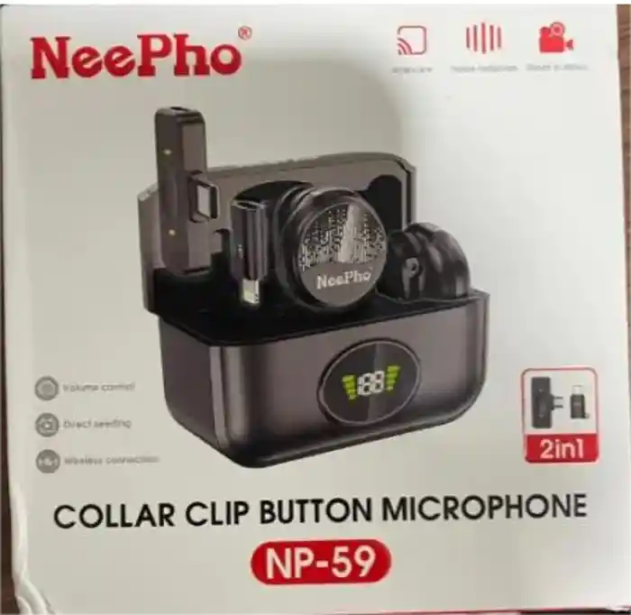 Neepho NP-59 Collar Clip Button wireless Microphone